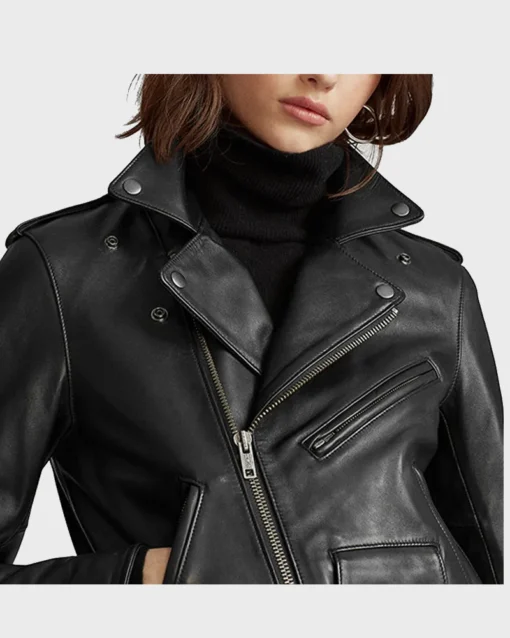 Black Biker Leather Jacket