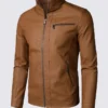 Brown Biker Leather Jacket