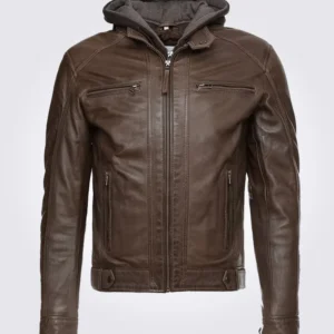 Mens-dark-brown-leather-jacket