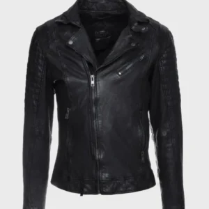 Notch Style Mens Black Leather Jacket