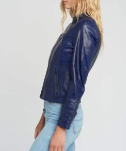 Short-Rounded-Collar-Womens-Leather-Jacket