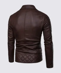 Slim Style Brown Leather Jacket