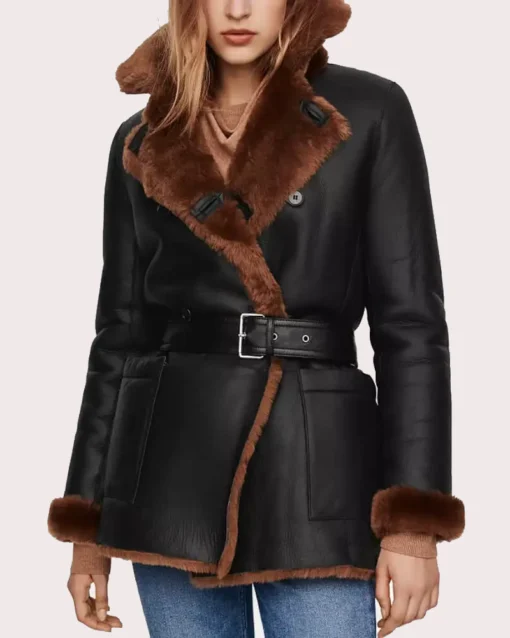 Womens Lambskin Shearling Jacket