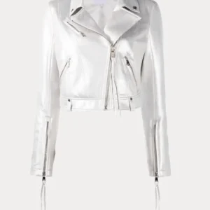 Womens White Leather Jacket
