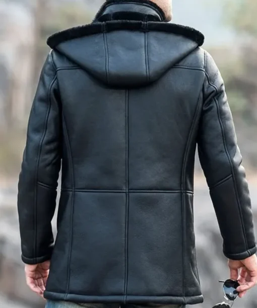 Black Hooded Long Coat