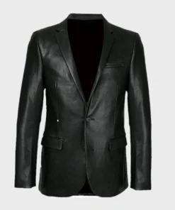 Black Leather Blazer