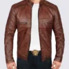 Brown Biker Leather Jacket