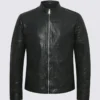 Cafe Racer Black Leather Jacket