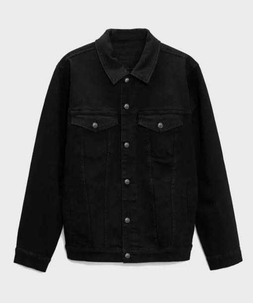 Men Black Denim Jacket