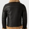 Men Black Shearling Leather Jacket