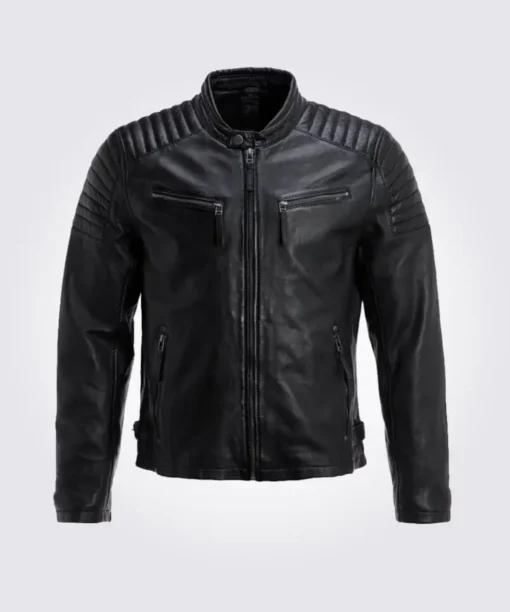 Mens Black Biker Jacket