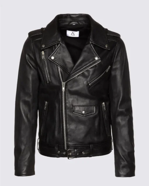 Mens Jacket Black Biker