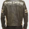 Royal Enfield Striped Biker Jacket for Men