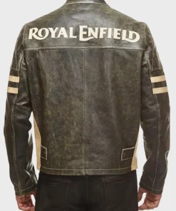 Royal Enfield Striped Biker Jacket for Men