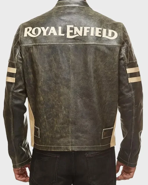 Royal Enfield Striped Biker Jacket for Men