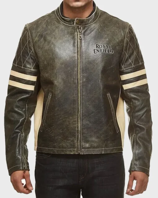 Royal Enfield Cafe Racer Leather Jacket