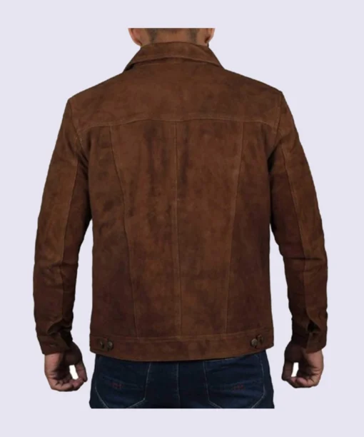 Suede Brown Genuine Leather Jacket