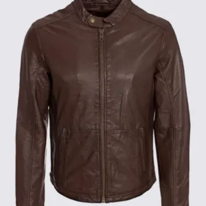 Waxed Brown Leather Jacket