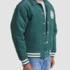 Dark Seas Mens Green Cotton Jacket