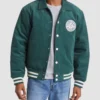 Dark Seas Green Varsity Jacket