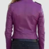 Womens Purple Biker Jacket