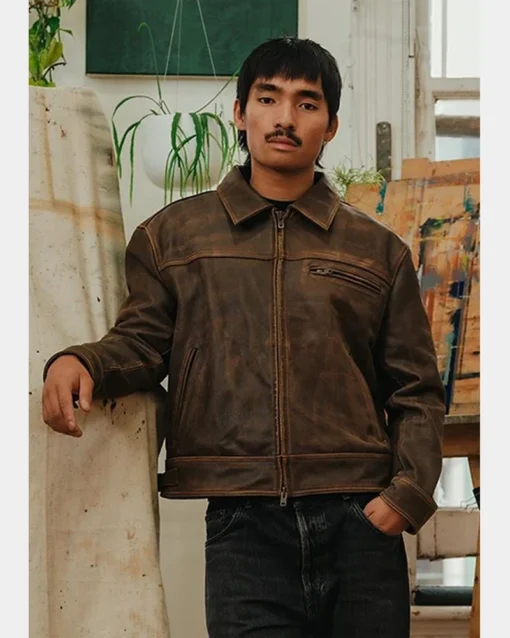 Brown Leather Mutimer Jacket