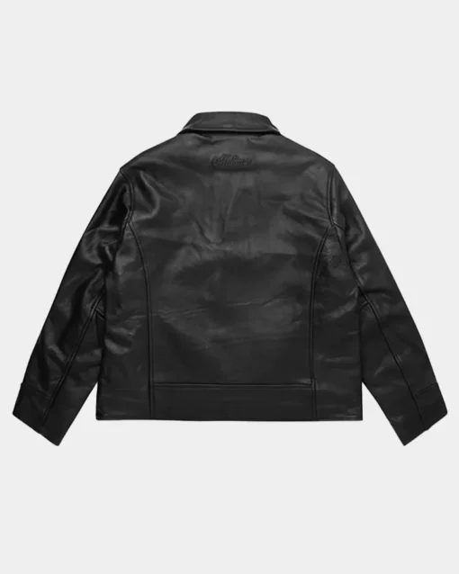 Mutimer Black Leather Jacket Back