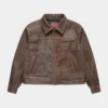 Mutimer Brown Leather Jacket Front