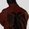 Drake Albanian Flag Red Lether Jacket