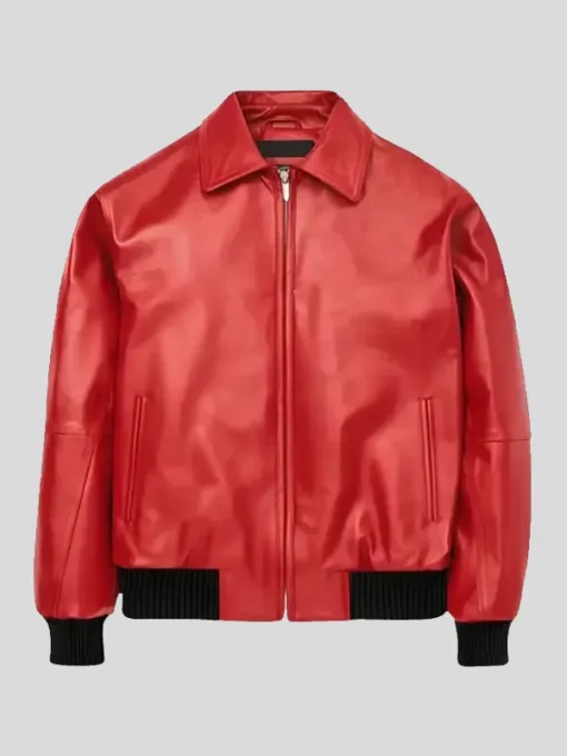 Drake Polar Opposites Red Leather Jacket