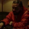 Drake Albanian Flag Red Leather Jacket