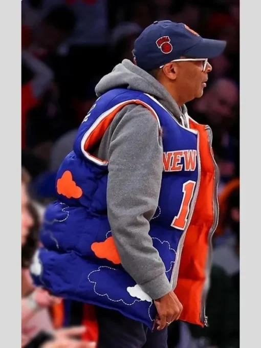 New York Knicks Spike Lee Blue Sleeveless Puffer Vest