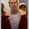 Red Shearling Ryan Reynolds Spirited Jacket