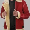 Ryan Reynolds Spirited Shearling Santa Jacket