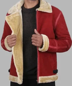 Ryan Reynolds Spirited Shearling Santa Jacket