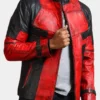 Deadpool & Wolverine Ryan Reynolds Red Leather Jacket