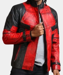 Deadpool & Wolverine Ryan Reynolds Red Leather Jacket