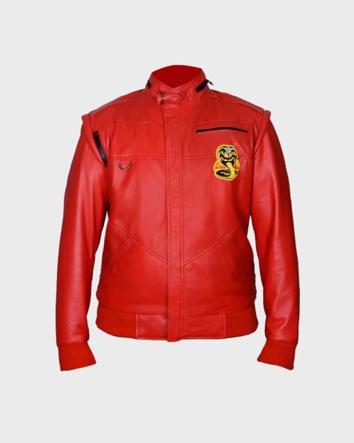 Johnny Lawrence Cobra Kai Red Leather Jacket