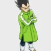 Goku & Broly Vegeta SAB Green Leather Coat