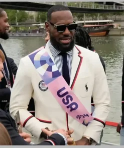 Olympics Team USA Lebron James White Blazer