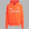 Adidas Team GB Men's Presentation Orange Hoodie