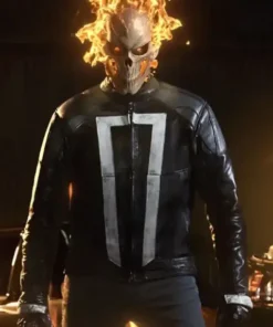 Agents Of Shield Ghost Rider Black Leather Jacket