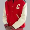 Power Ghost S04 Tariq St. Patrick Red Varsity Jacket