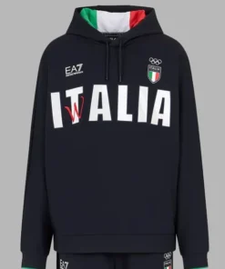 Paris Olympics Italia Black Hoodie