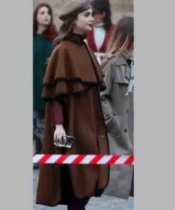 Emily In Paris S04 Lily Collins Cape Coat