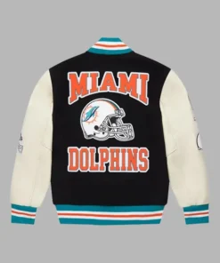 OVO x NFL Miami Dolphins Varsity Jacket at Lambs Leather