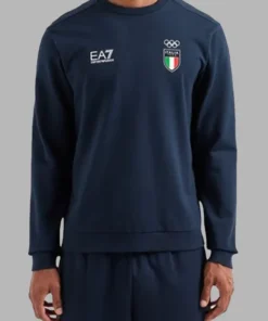 Paris 2024 Italian Olympic Sweatshirt Navy Blue