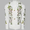 Oliver Quick Saltburn Green Leaf Embroidered Blazer Jacket