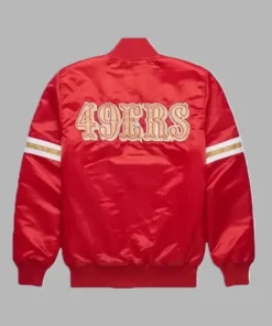 San Francisco 49ers Red Starter Jacket for Lambs Leather