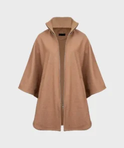 Sienna Miller Brown Poncho Coat